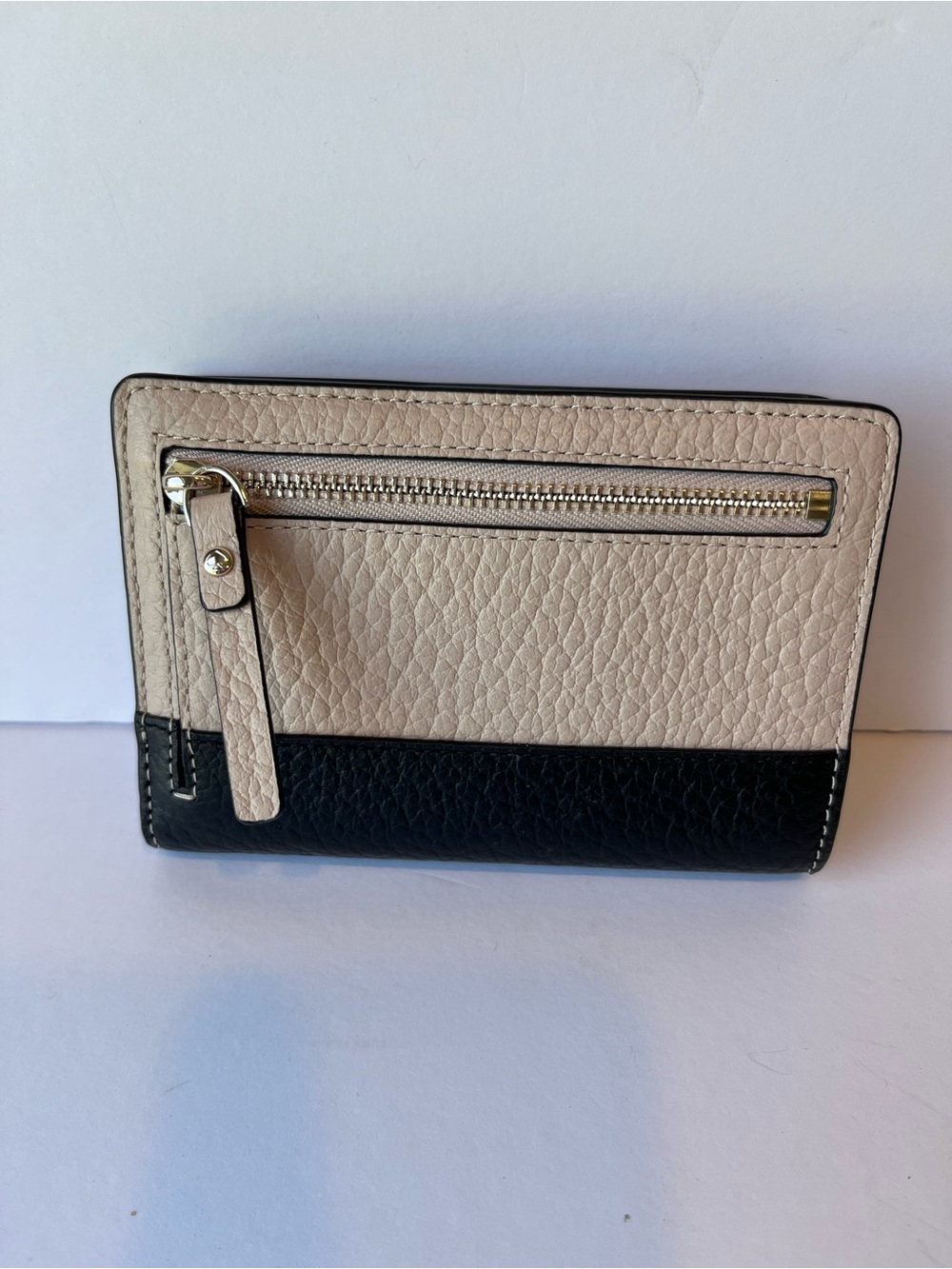 Kate Spade Tellie Two Tone Black Cream Colorblock Wallet - Picture 4 of 9